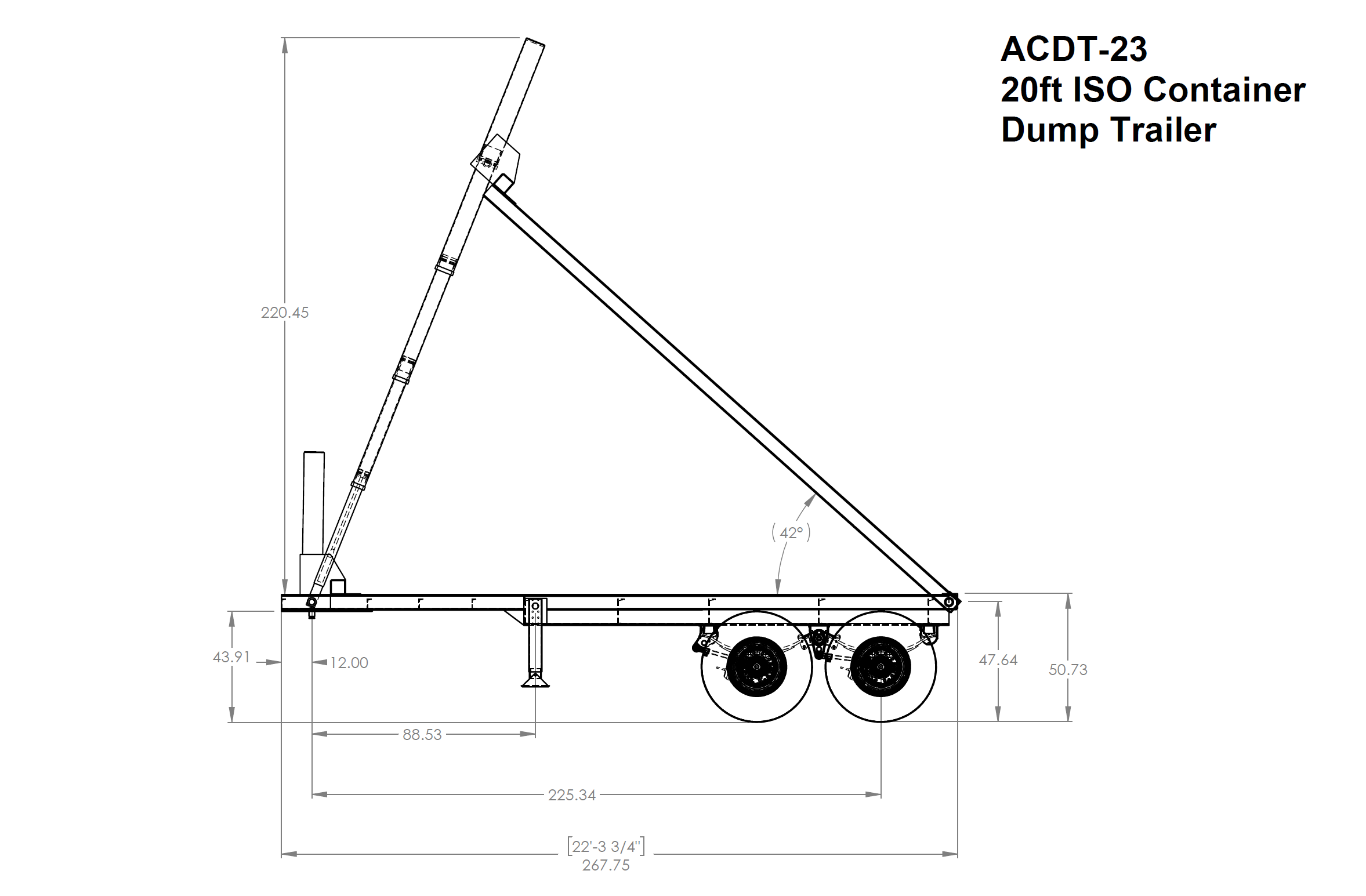 Ace Intermodal Tipper Chassis Drawing ACDT-23
